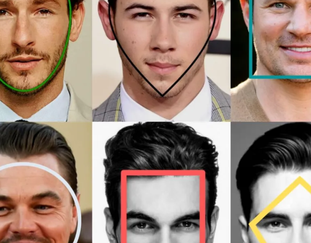 tipos de rosto masculinos